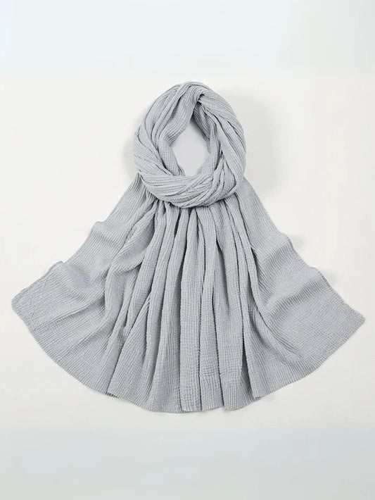 Marble Cotton Hijabs - Ash Grey