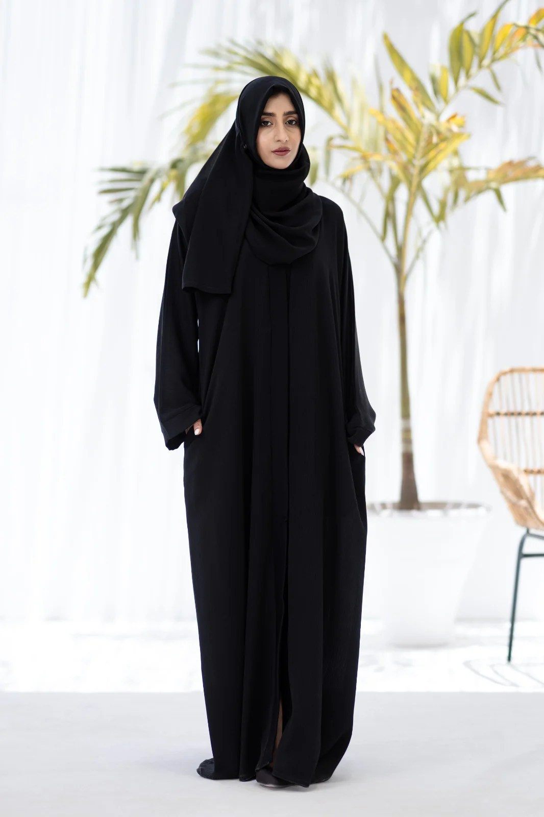 Khuala Black Zoom Nidah Abaya With Hijab