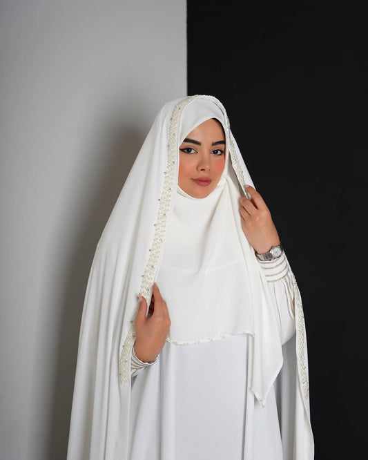 Elegant White Irani Chador – Formal