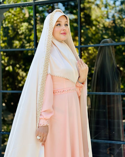 Luxury 3-Piece Iranian Festive Set – Handcrafted Scarf, Chador & Abaya
